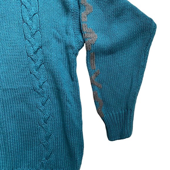 Vintage Eddie Bauer Shawl Neck Grandpa Sweater Old Money Cable Knit Fisherman-XL - Picture 7 of 11